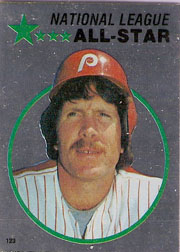 1982 Topps Baseball Stickers     123     Mike Schmidt FOIL